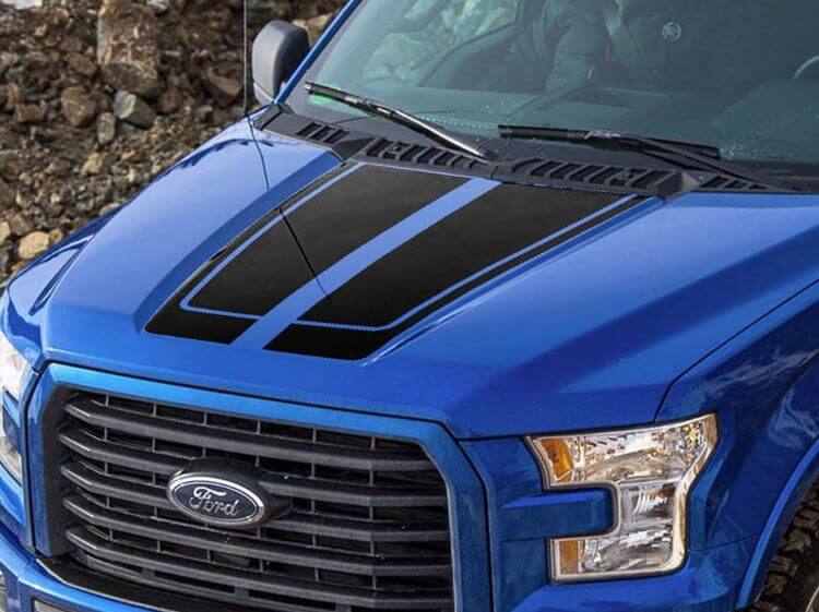 Ford F-150 2015-2016 F150 capot graphique bande autocollant autocollant 5