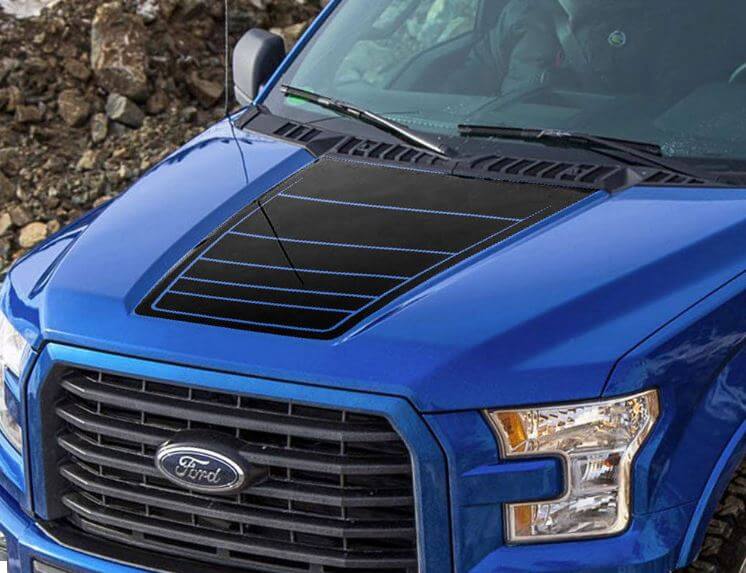 Ford F-150 2015-2016 F150 capot graphique bande latérale autocollant autocollant 3