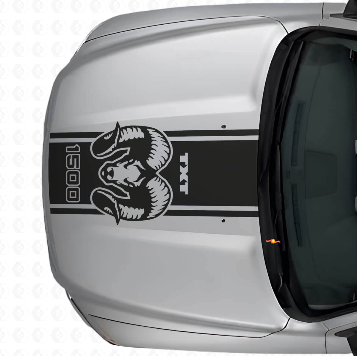 Autocollant vinyle bande capot texte personnalisé Hemi pour Dodge Ram 1500 2500