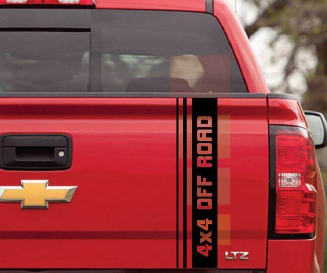 Autocollant latéral de camion 4x4 tout-terrain pour Chevy Silverado GMC Sierra