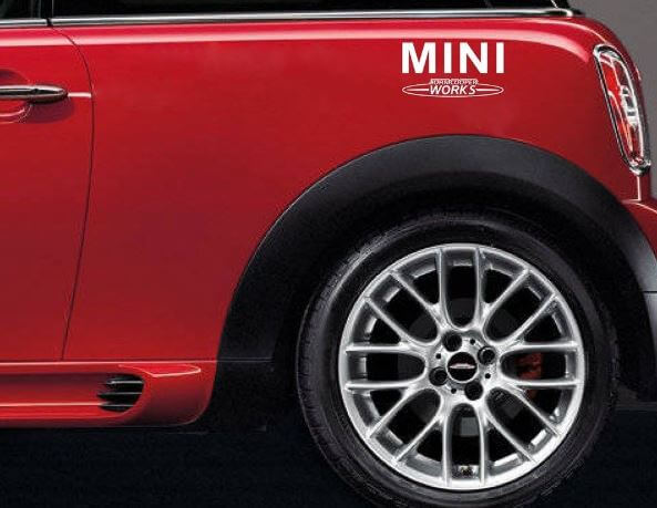 Autocollants vinyle style aile MINI JCW pour Mini Cooper (paire)