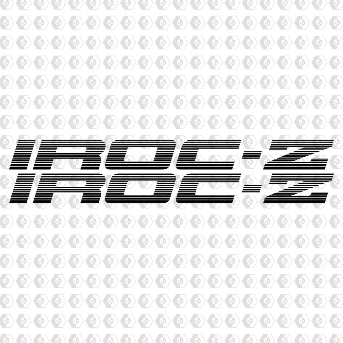 Ensemble de décalcomanies en vinyle latérales IROC-Z pour portes Chevrolet Camaro