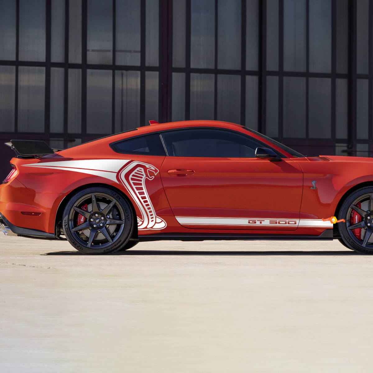 Autocollants de bandes graphiques latérales arrière pour Ford Mustang Cobra
