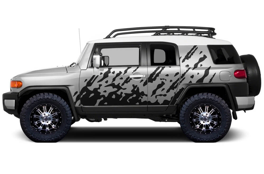 Kit d'autocollants latéraux en vinyle éclaboussures de boue pour Toyota FJ Cruiser 2007-2014