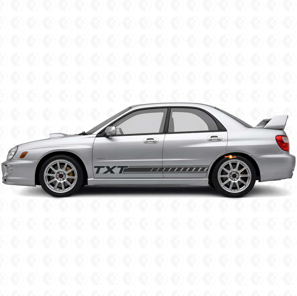 Kit d'autocollants en vinyle de bas de caisse à bandes personnalisées pour Subaru Impreza 2002-07