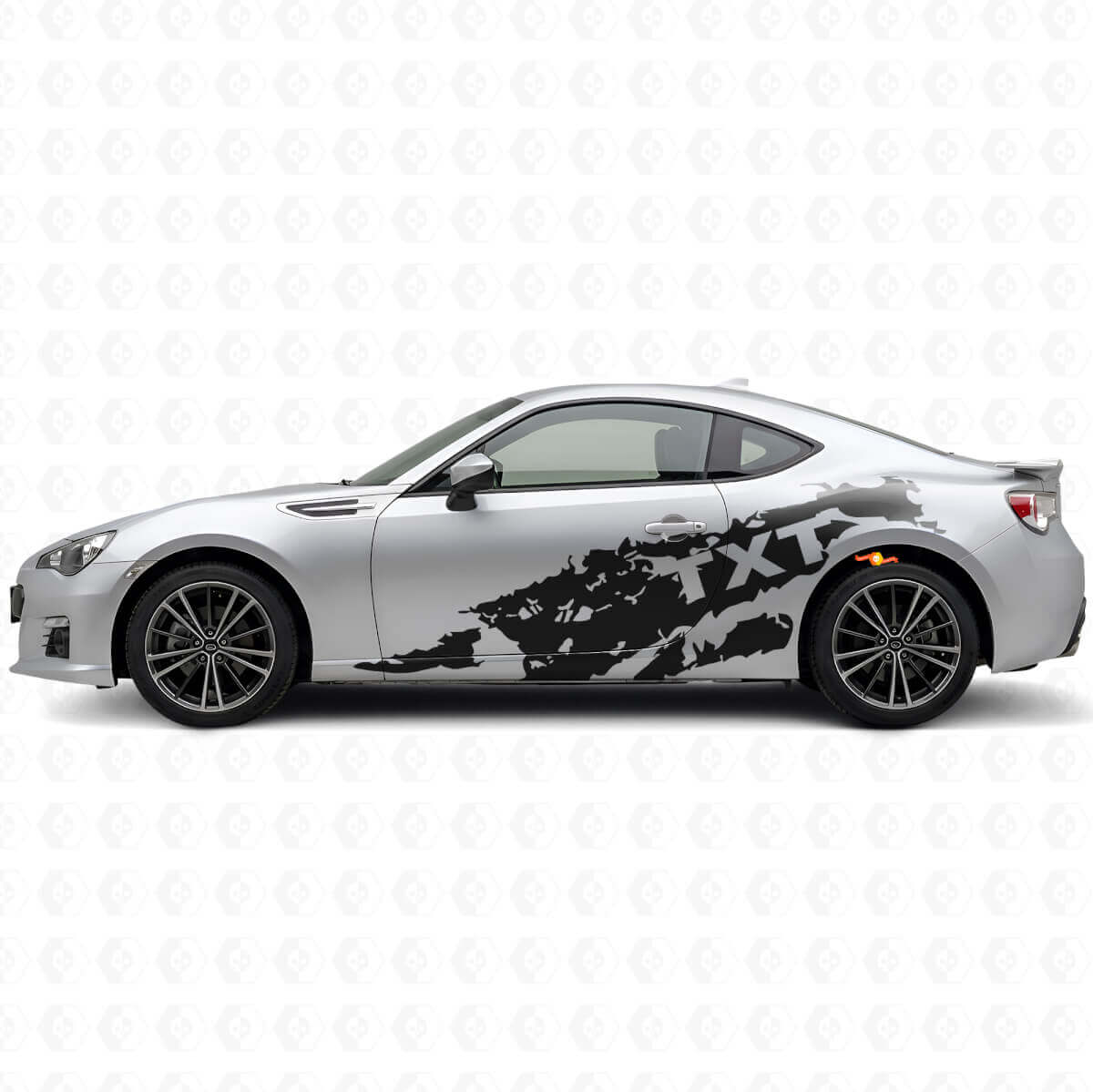 Kit de décalcomanies latérales en vinyle éclaboussures de boue et texte personnalisé pour Subaru BRZ