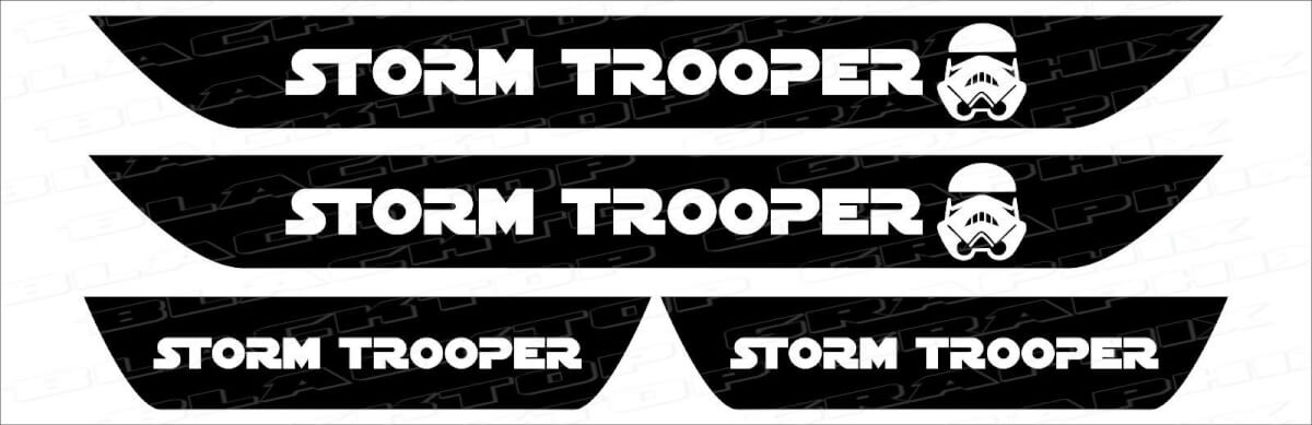 Autocollants en vinyle pour seuil de porte Storm Trooper pour Dodge Charger 2006-2017