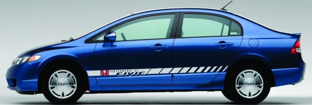 Kit de décalcomanie vinyle bande latérale Performance pour Honda Civic 2005-2015