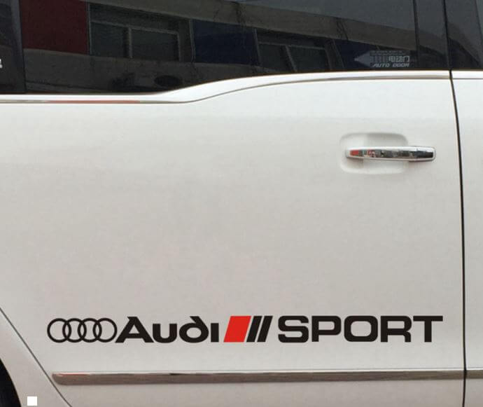 Autocollant vinyle de bas de caisse Audi Sport Racing pour Audi