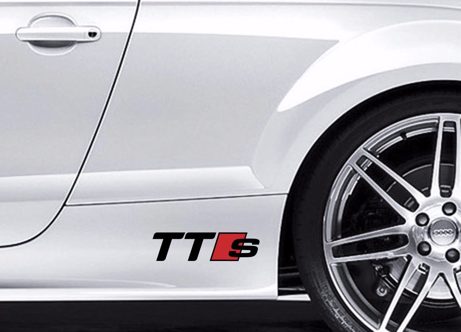 2X AUDI TTS Autocollant de carrosserie en vinyle Sport Racing emblème logo de qualité supérieure