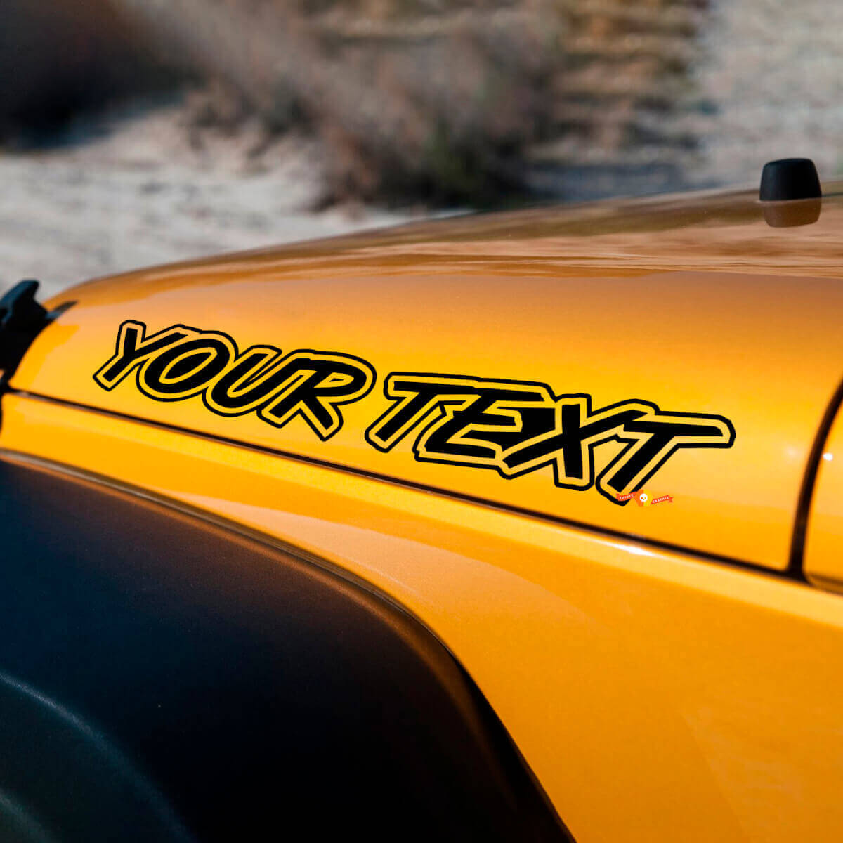 Jeu d'Autocollants Vinyle de Lettrage en Contour Personnalisé pour Capot Jeep Wrangler