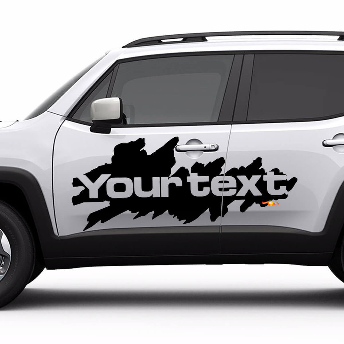 Autocollant en vinyle latéral style éclaboussures de boue pour Jeep Renegade