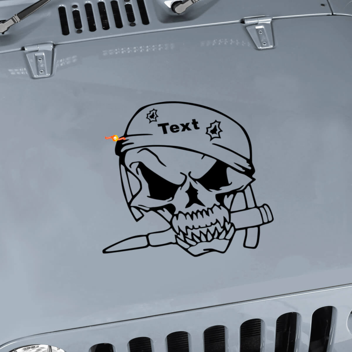 Autocollant vinyle casque de soldat militaire pour capot de Jeep Wrangler