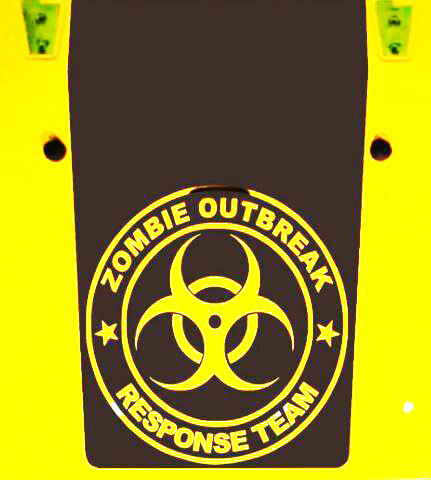Autocollant en vinyle capuche Blackout Zombie Outbreak Response Team pour Jeep Wrangler