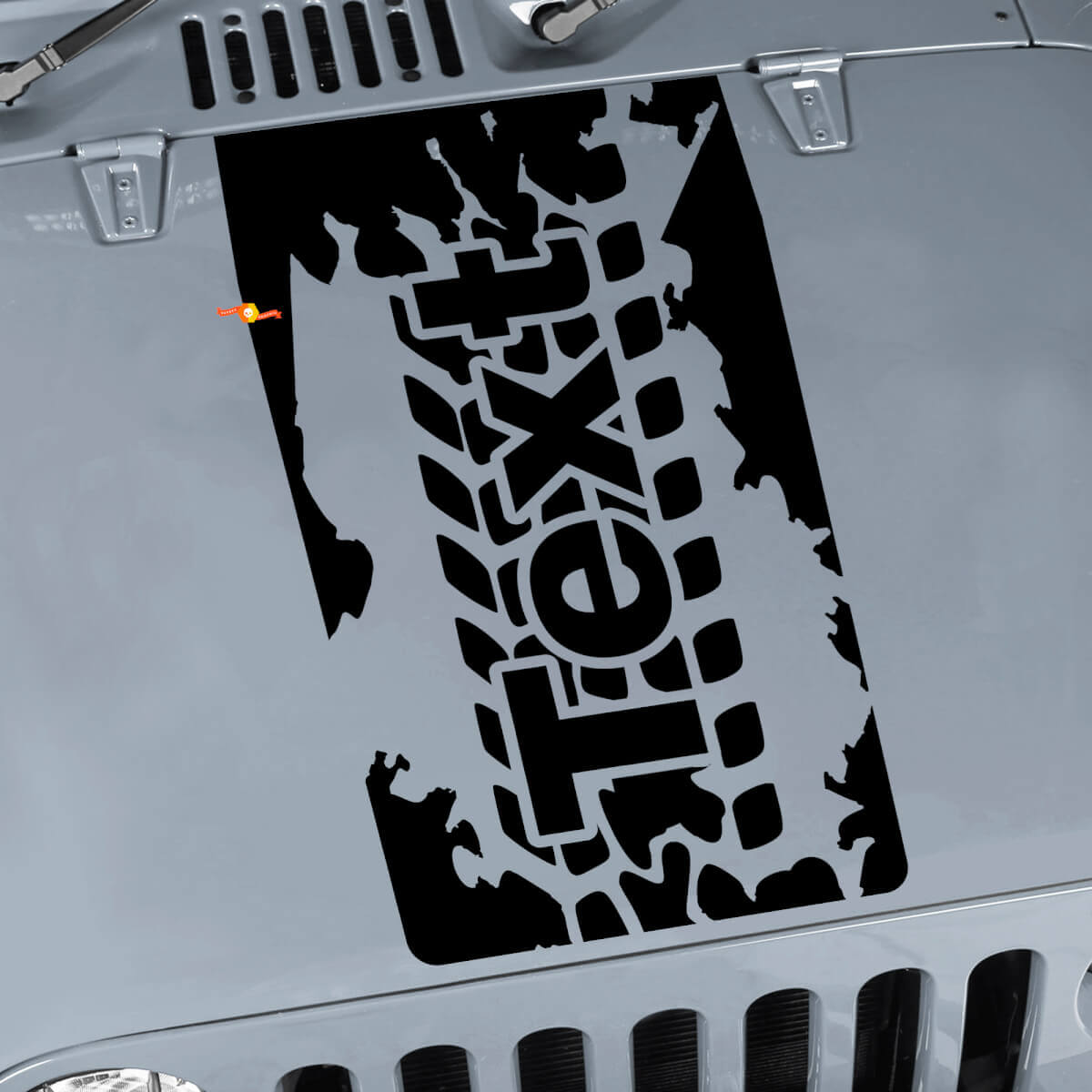 Lettrage personnalisé de bande de roulement de pneu Autocollant vinyle pour capot pour Jeep Wrangler
