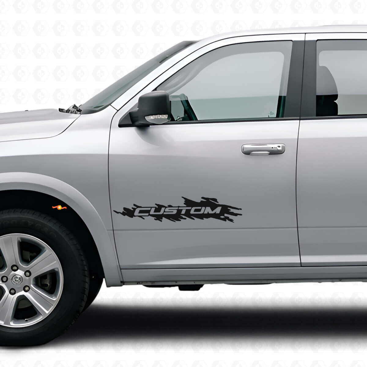Autocollant vinyle de porte style éclaboussure personnalisé pour Dodge Ram Rebel 1500-3500 2009-2016