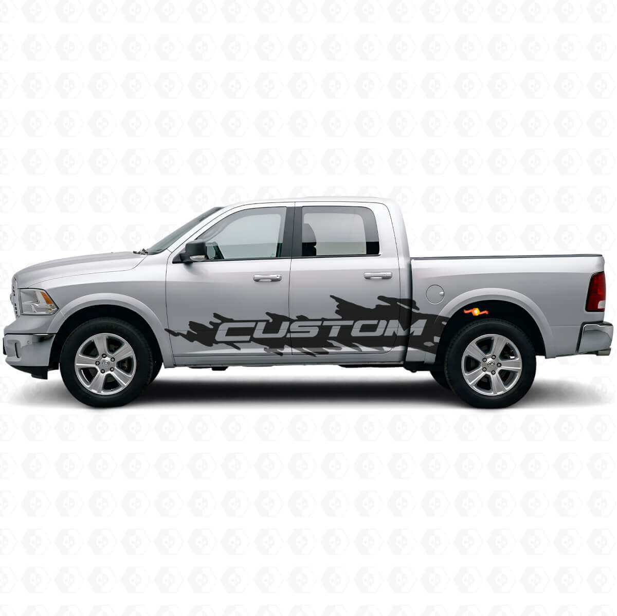 Kit de décalcomanies latérales personnalisées Mud Splash pour Dodge Ram Rebel 2009–2016
