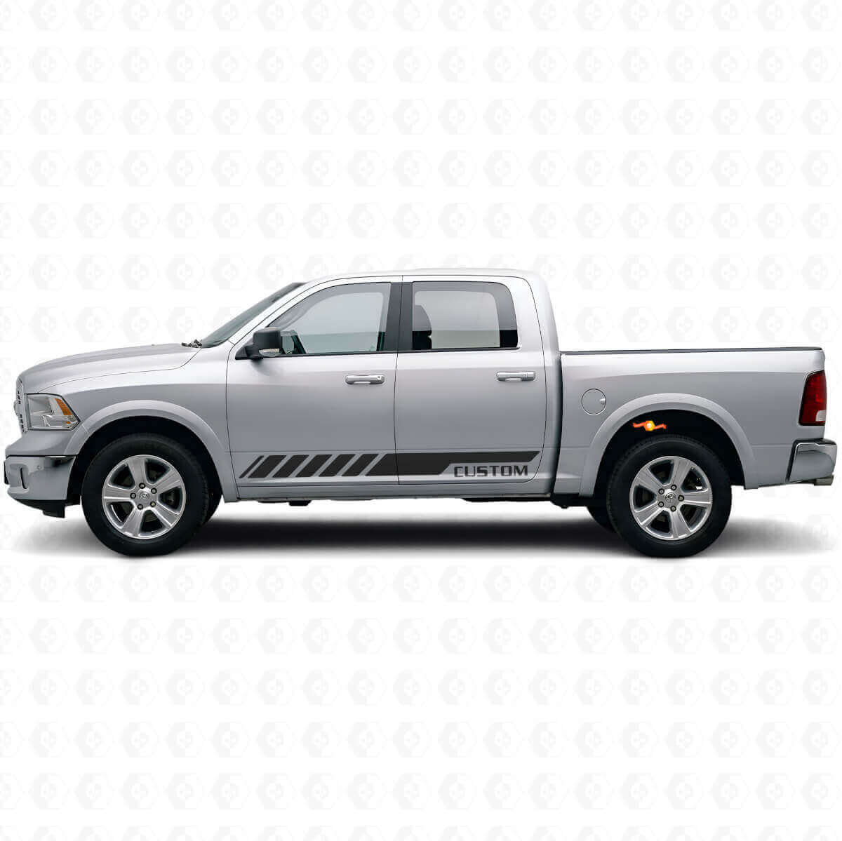 Autocollant Vinyle de Bandes Latérales de Course Personnalisées Kir pour Dodge Ram Rebel 2009-2016
