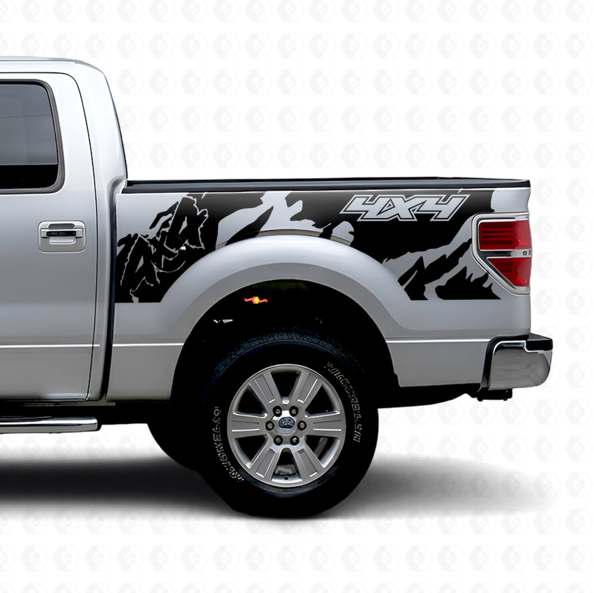 Autocollant latéral arrière en vinyle style tout-terrain 4x4 pour camion Musclecar 2010-2020