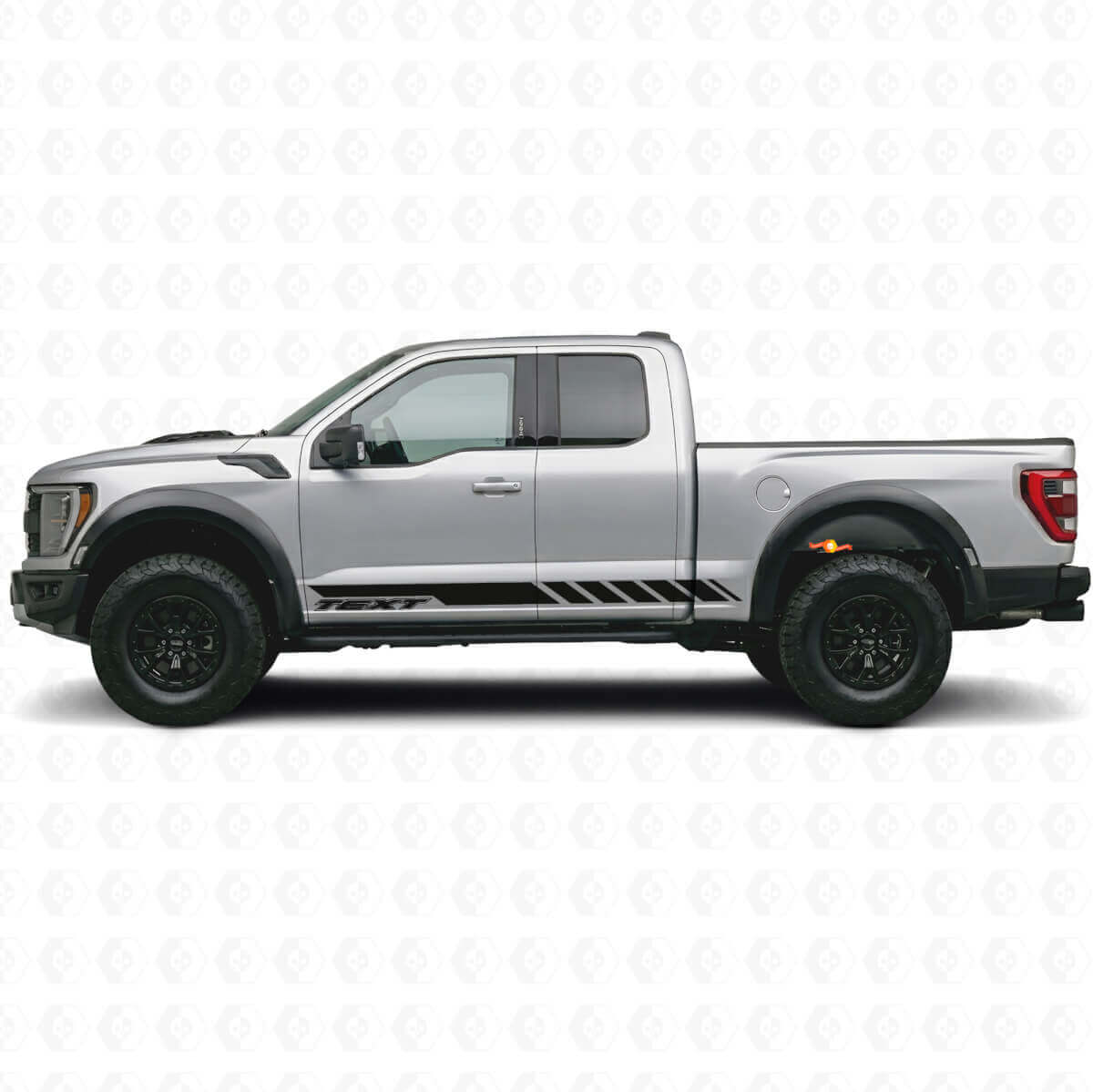 Autocollant Vinyle à Bandes Latérales Personnalisées à Damier pour Musclecar camion 2010-2020