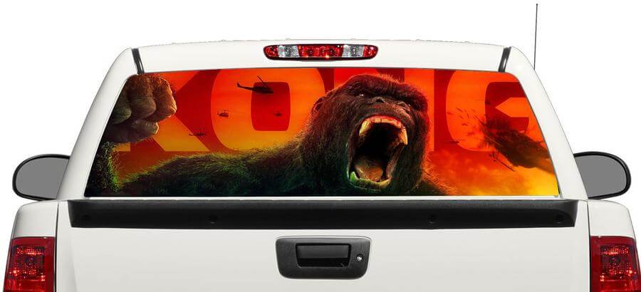 Autocollant Géant de Gorilla Inspiré de King Kong pour Lunette Arrière de Pickup SUV