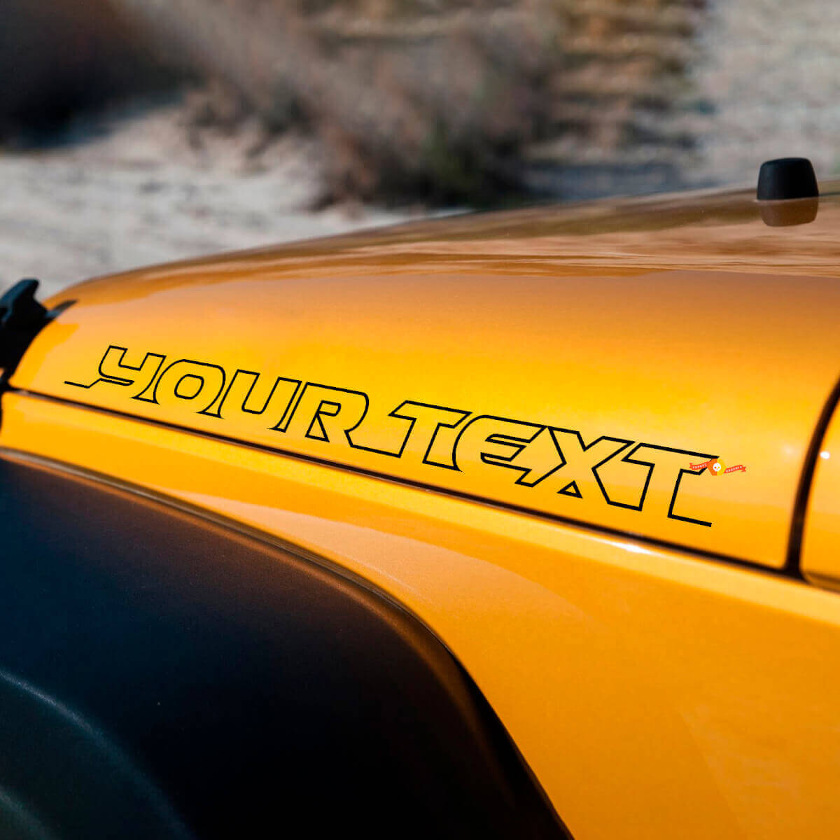 Kit de décalcomanies en vinyle avec lettrage en relief pour capot latéral Jeep Wrangler Rubicon Sahara