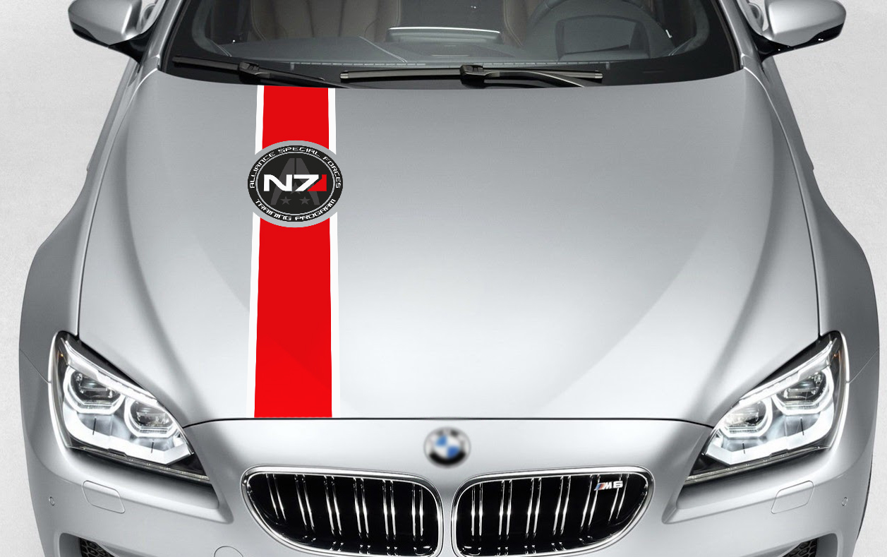 Mass Effect N7 Logo Systems Alliance Navy ALLIANCE SPECIAL FORCES capot stickers autocollants