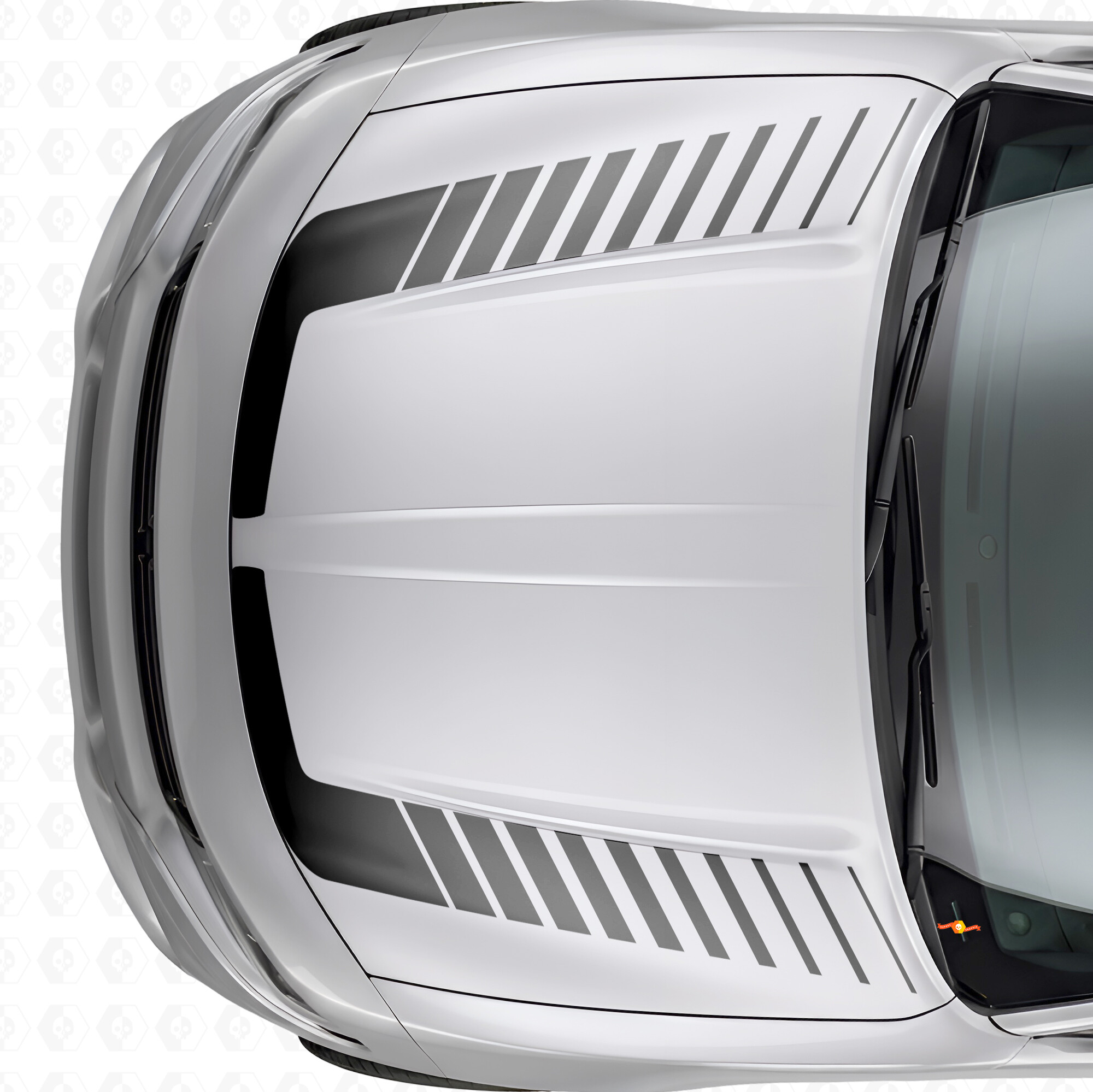 Autocollant Vinyle à Bandes d’Accent Style Stroboscopique pour Capot Dodge Charger 2015-2026