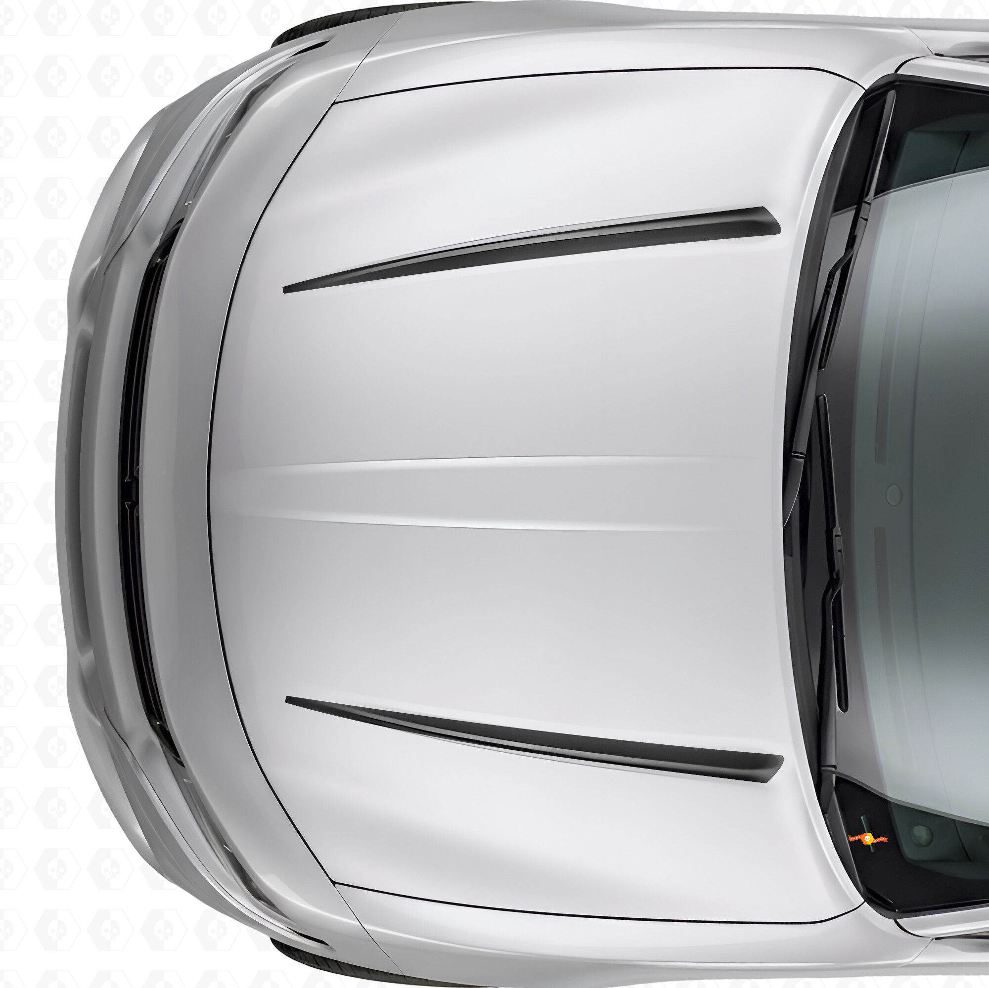Autocollant Vinyle Capot Bandes Tnin Doubles pour Dodge Charger 2015-2026