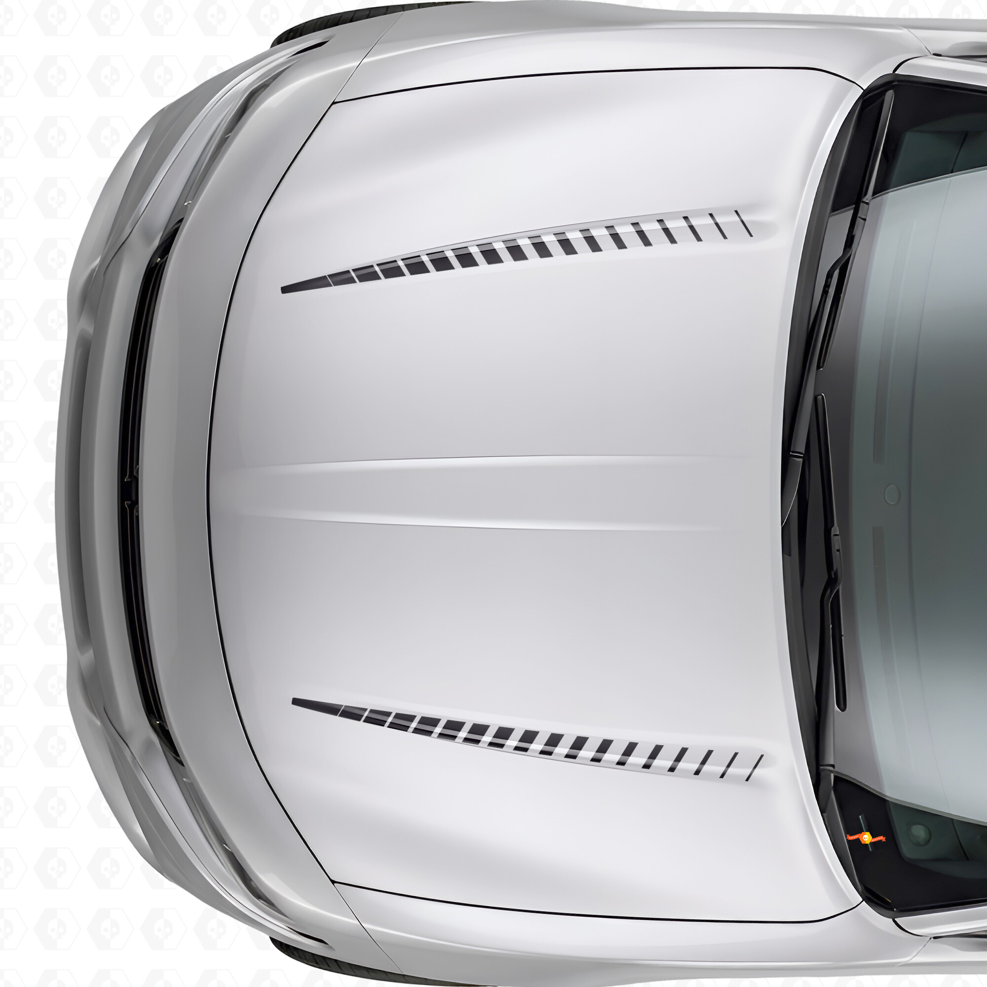 Autocollant vinyle capot à bandes stroboscopiques doubles pour Dodge Charger 2015-2026