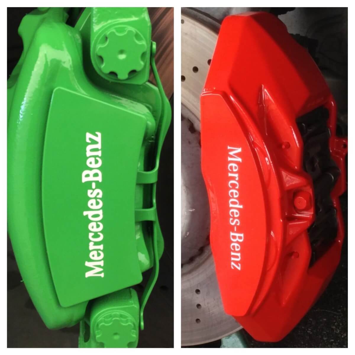 8 pc ensemble blanc Mercedes Benz étrier de frein vinyle autocollants décalcomanie logo superposition AMG
