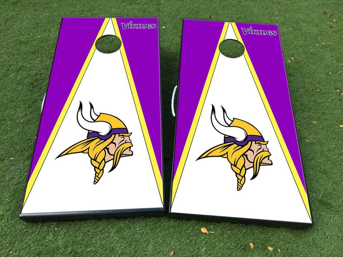Ensemble de décalques en vinyle pour planche de cornhole style Vikings