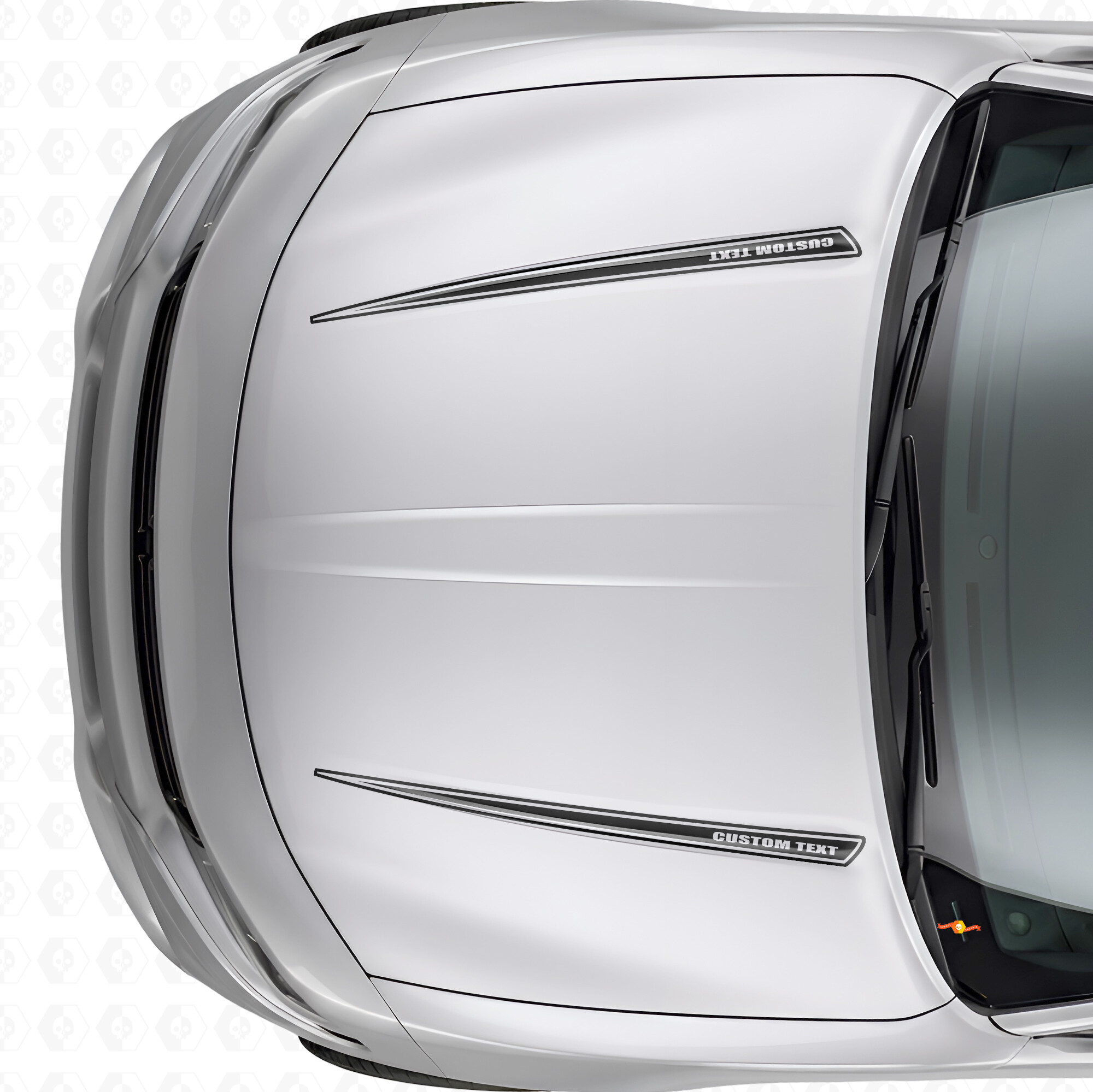 Autocollant en vinyle à double contour personnalisé pour capot Dodge Charger 2015-2026