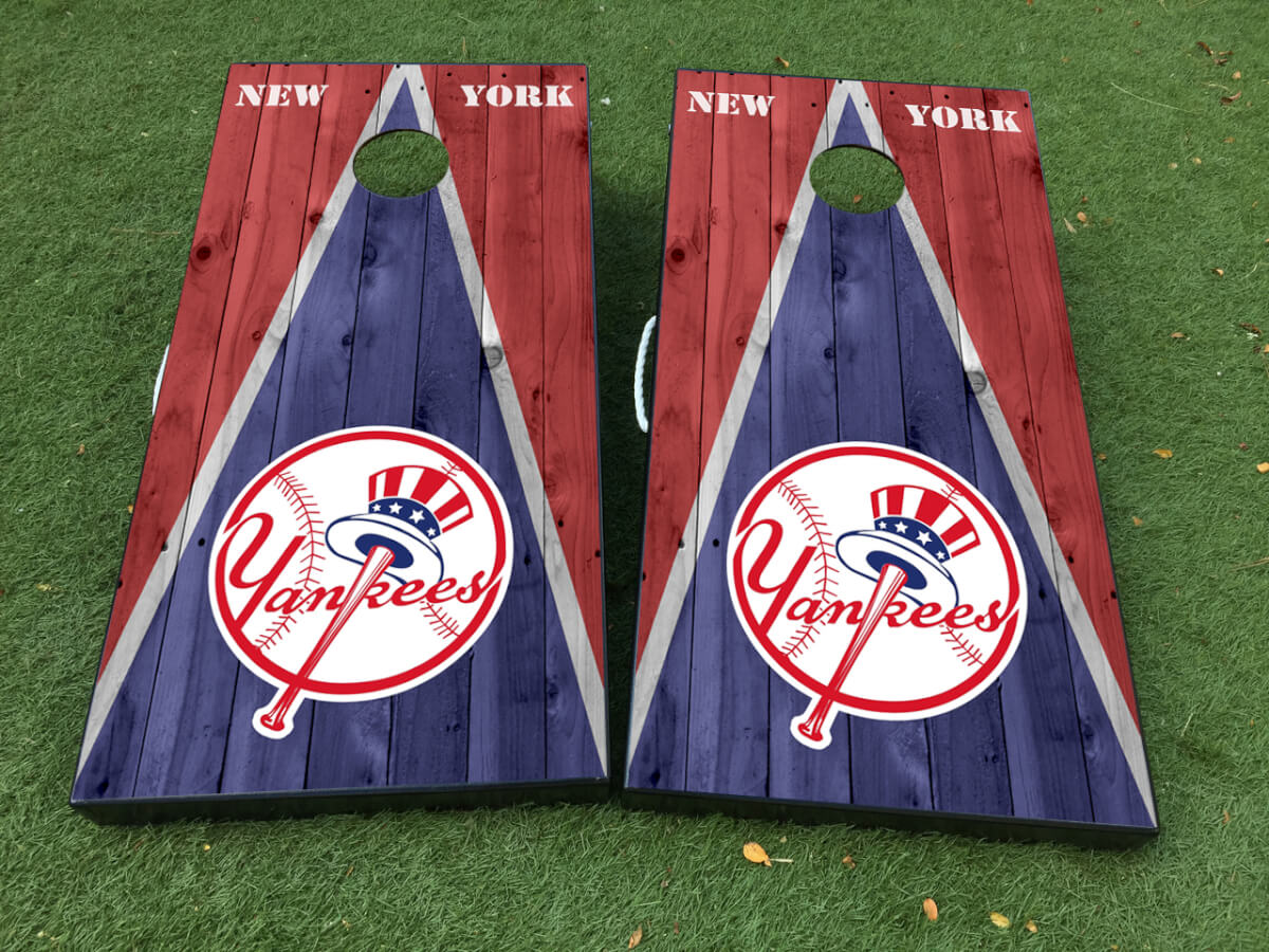 Ensemble de décalcomanies en vinyle pour planche de Cornhole style New York Yankees