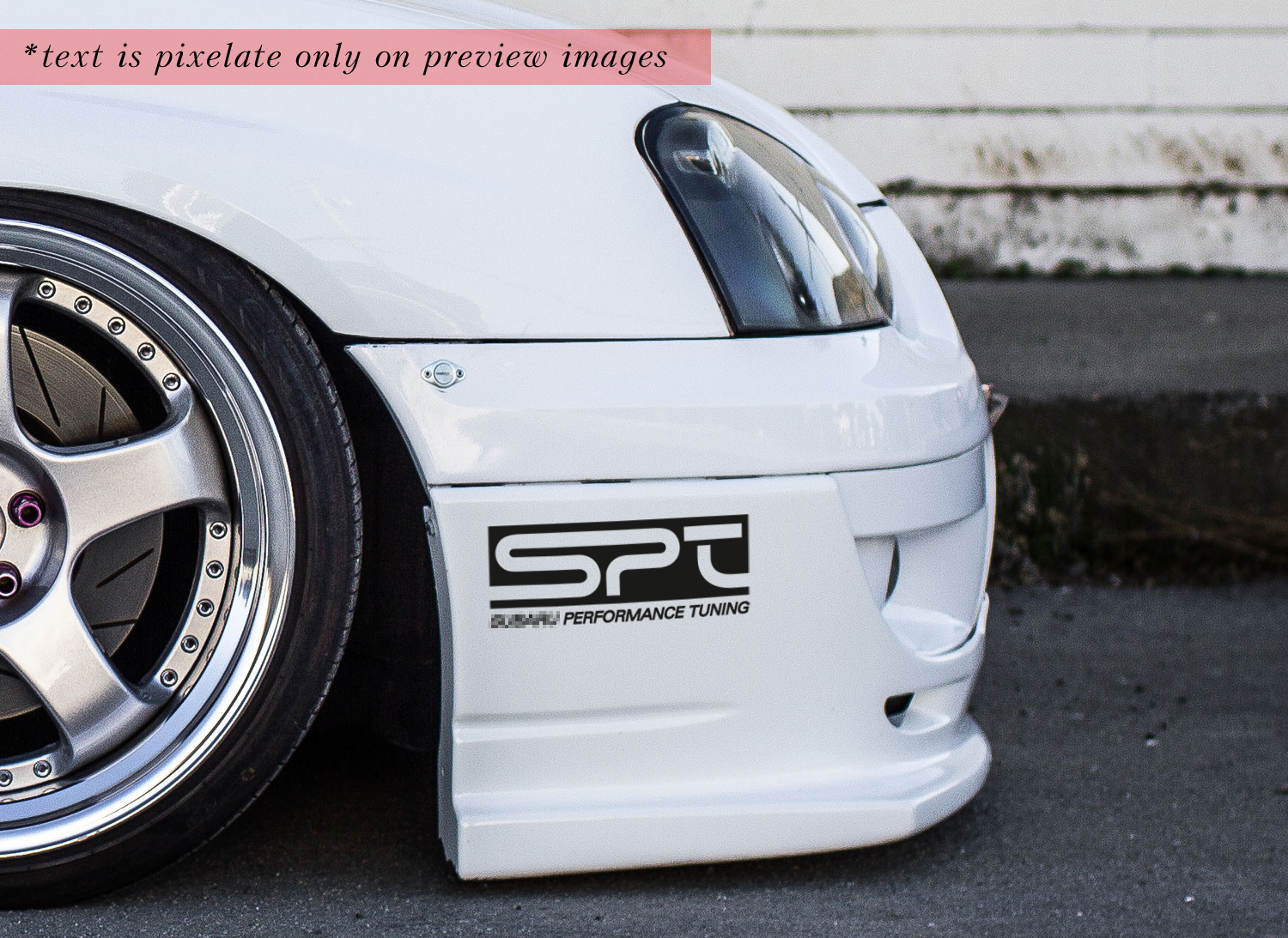 2x SPT Suba Performance Tuning Motorsports Racing Vinyl Sticker Decal s'adapte à Impreza BRZ WRX Legacy
