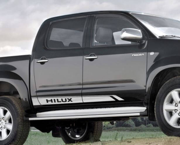 Ensemble de bandes latérales autocollantes vinyle de marque pour Toyota Hilux SR5