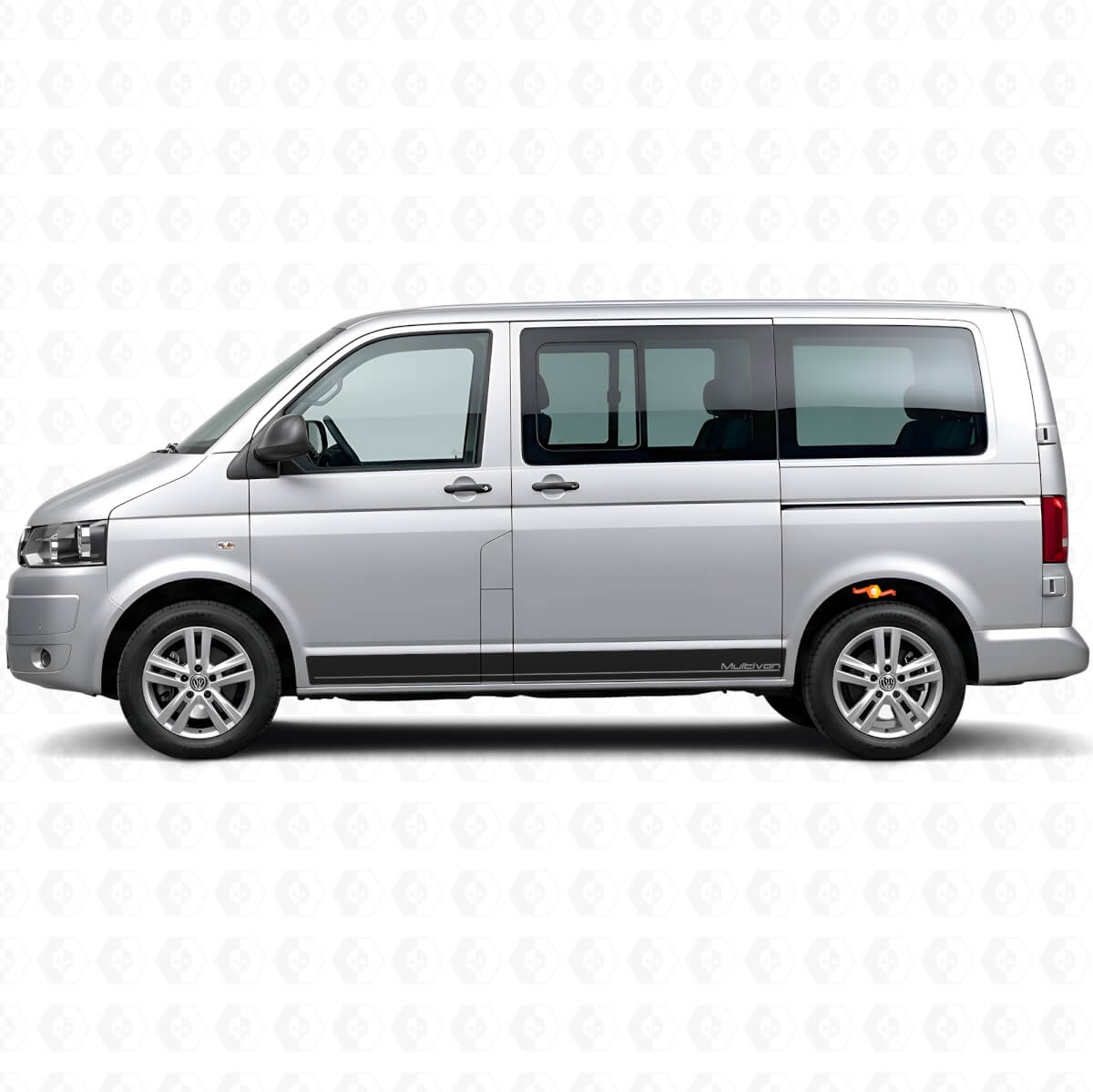Kit d'autocollants vinyle bande latérale de marque pour Volkswagen T5 Multivan