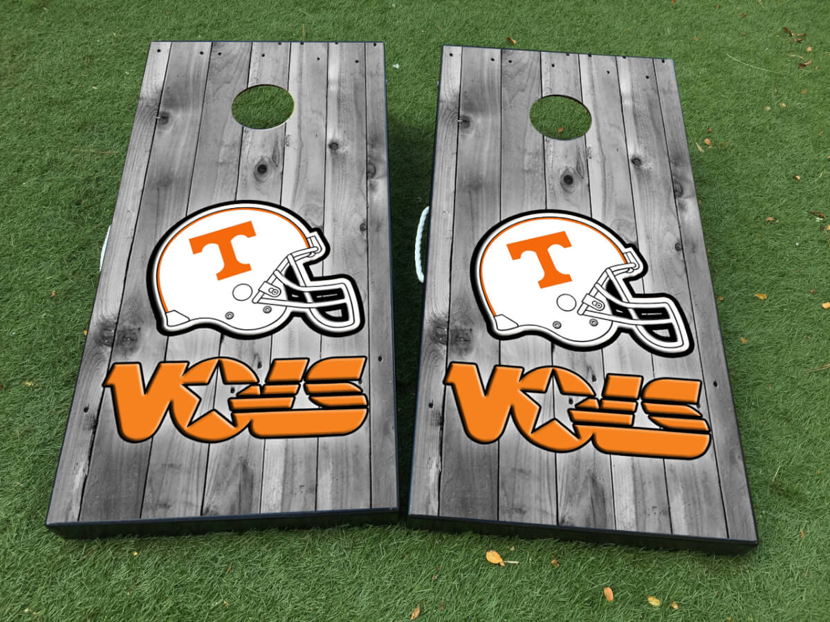 Autocollants de Vinyle pour Planche de Cornhole Casque de Football des Tennessee Vols