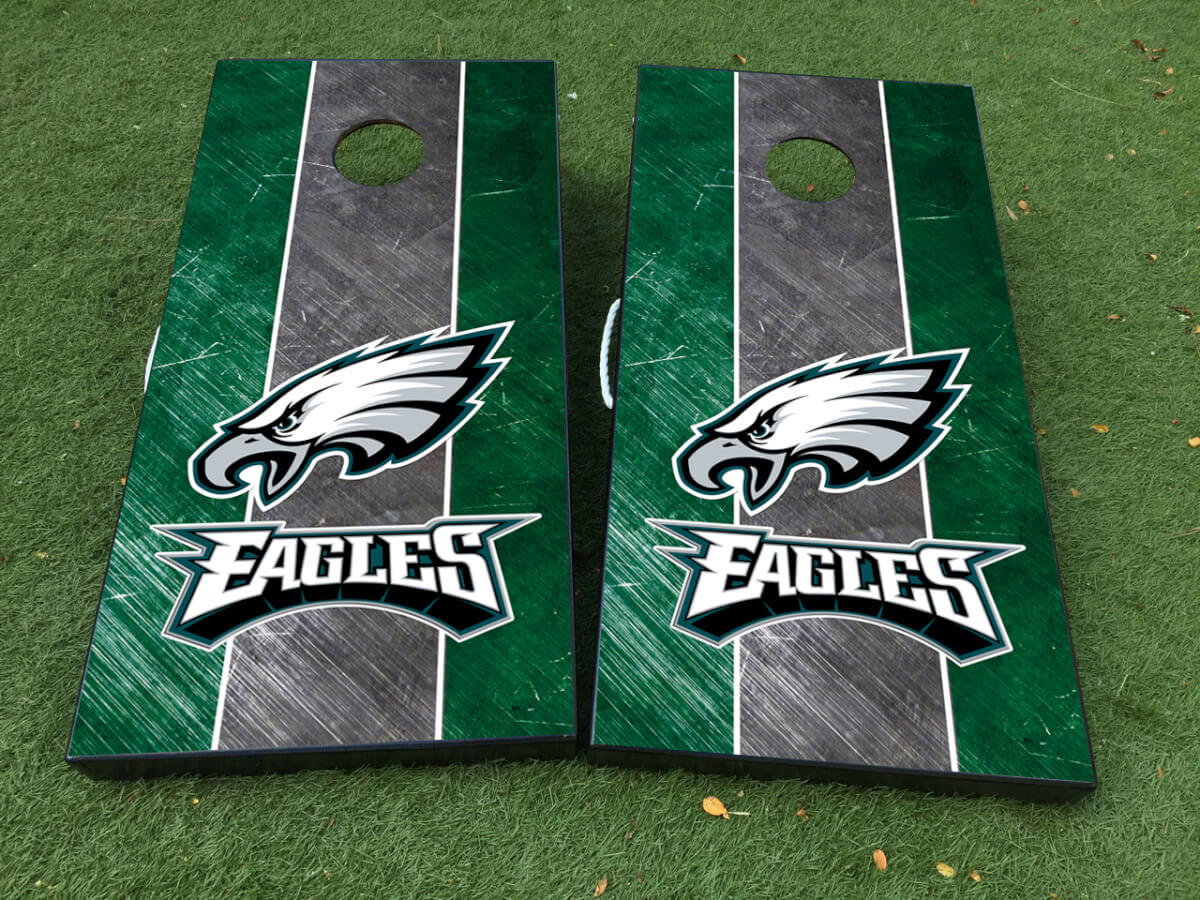 Autocollant Jeu de Cornhole Football Philadelphia Eagles EN VINYLE AVEC LAMINAGE 3049
