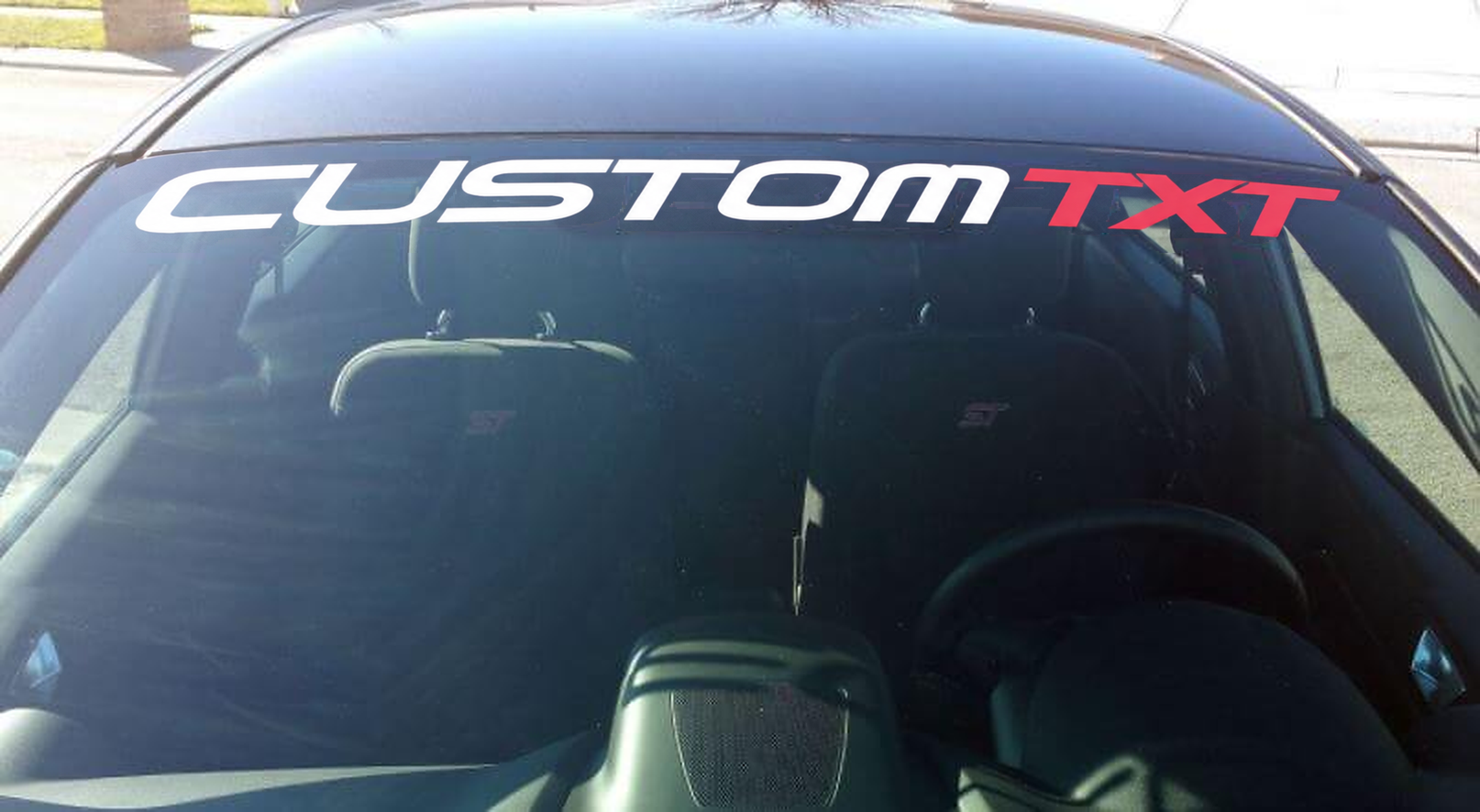 BANNIÈRE VINYLE PERSONNALISÉE Deux Couleurs pour Pare-brise Musclecar Focus ST Fiesta ST