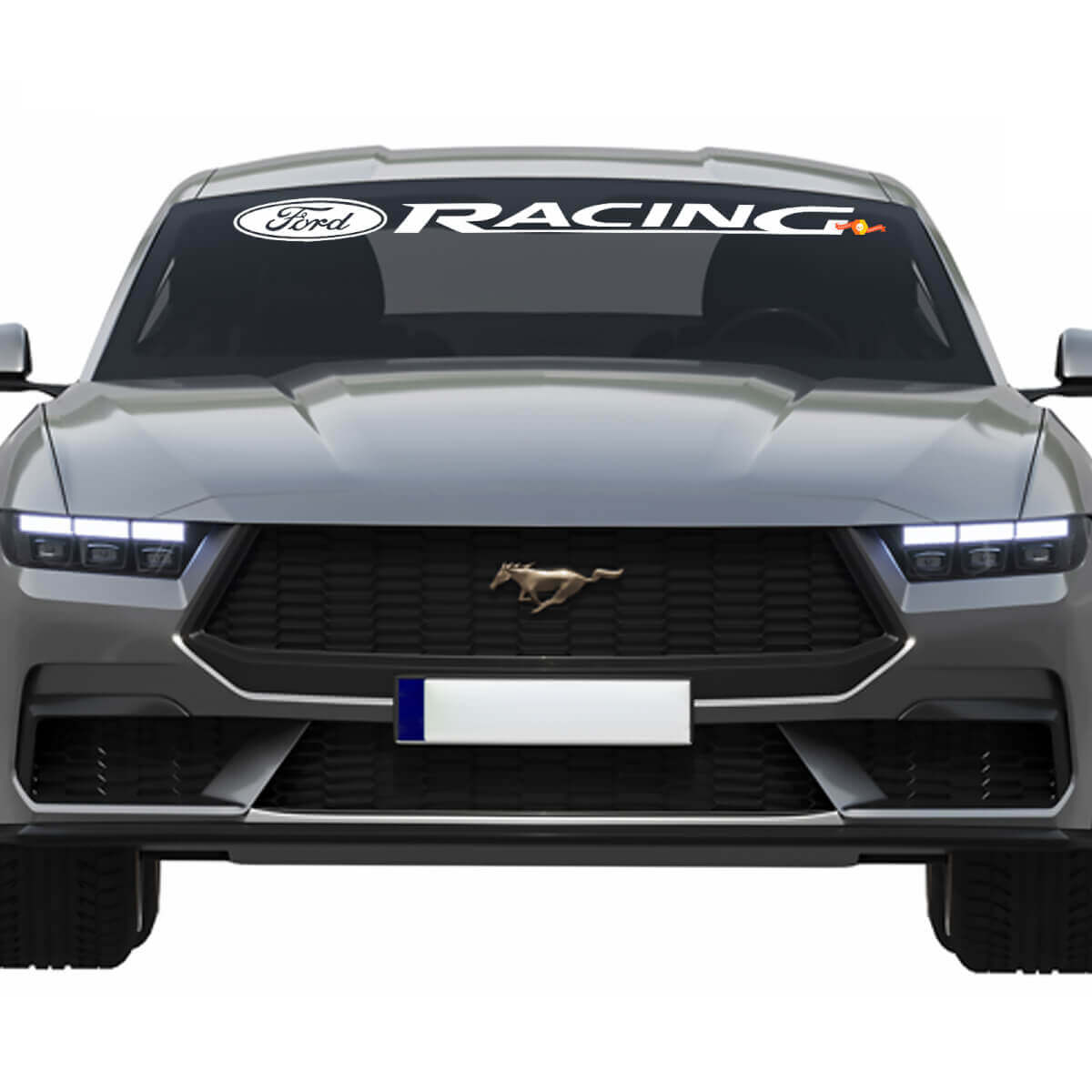 GRAND-DIE CUT FORD Racing Mustang Wind Shield Die Cut Vinyl Sticker Decal RC085

