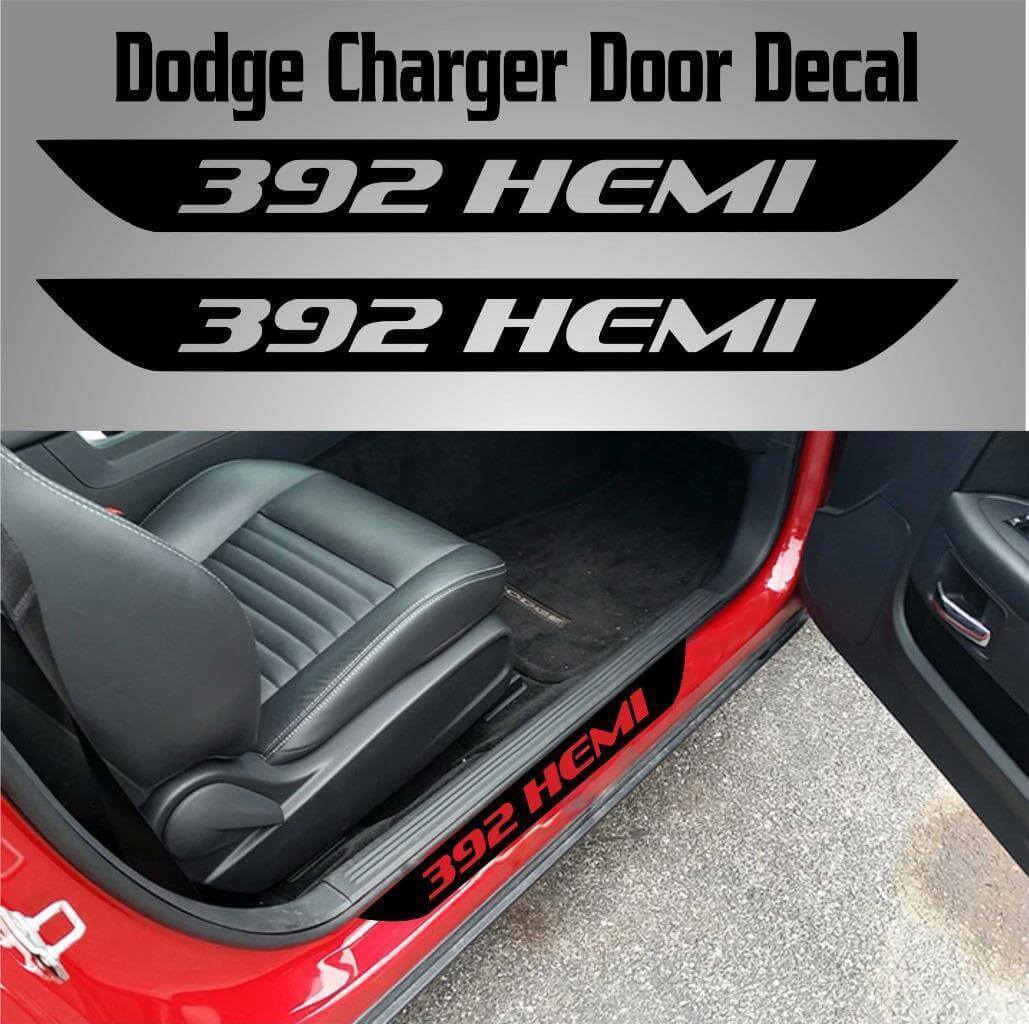 Autocollants vinyle pour seuil de porte 392 HEMI SRT pour Dodge Charger 2015-2017