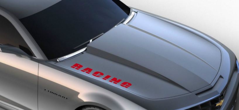 RACING Vinyl Decal sport autocollant capot décalcomanies logo s'adapte CAMARO RED