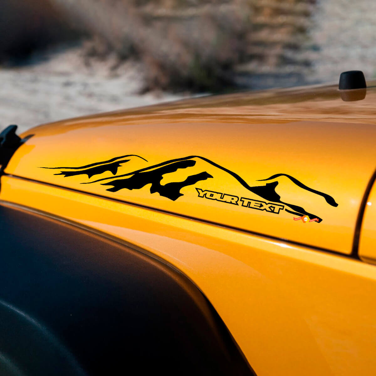 Autocollant Décoratif Latéral Capot Style Montagne pour Jeep Wrangler Rubicon Sahara