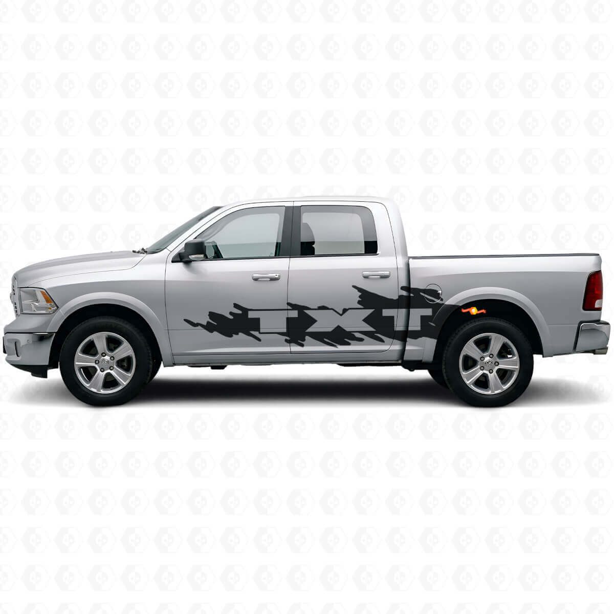 Kit de décalcomanies latérales en vinyle avec lettrage style éclaboussures de boue pour Dodge Ram