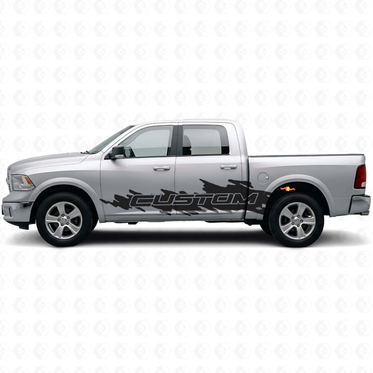 Kit de lettrage personnalisé style éclaboussure autocollant vinyle latéral pour camion Dodge Ram
