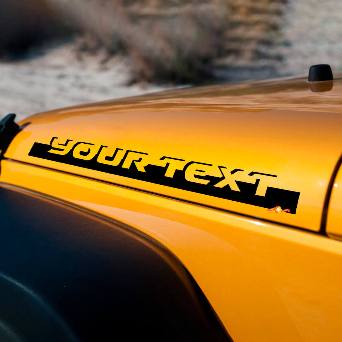 Autocollant vinyle lettrage Stip Hood Side pour Jeep Wrangler Rubicon Sahara