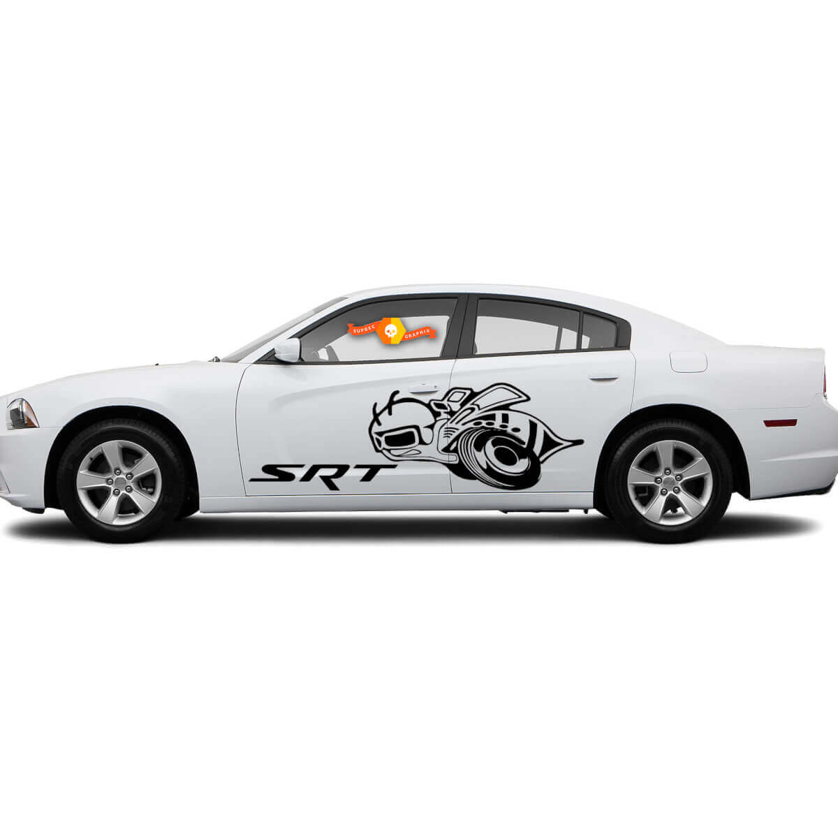 Kit d'autocollants vinyle latéraux Super Bee SRT pour Dodge Charger