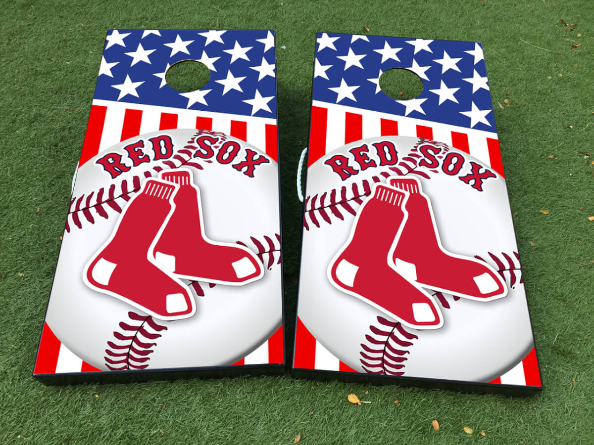 Autocollant Vinyle Ensemble de Décoration pour Planche de Cornhole Baseball Boston Red Sox