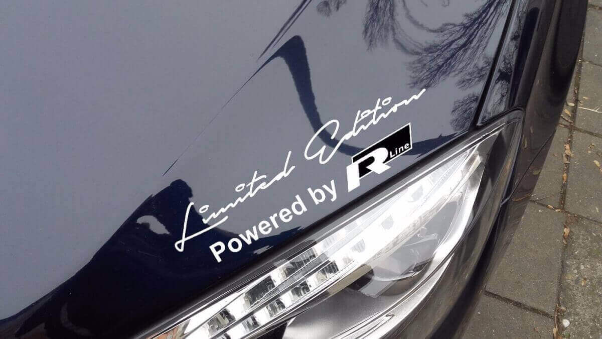 Paire d'autocollants décalcomanies édition limitée style R-Line pour Volkswagen Touareg Beetle Passat